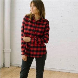 TRADLANDS 111 Arapahoe red & black buffalo plaid flannel shirt